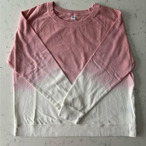 Women’s pink and white tie-dyed sweatshirt from Old Navy size XL